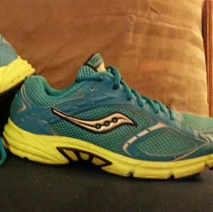 Saucony Prestige Aqua/Electric Green Women's 9.5